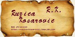Ružica Košarović vizit kartica